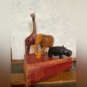 Vintage African Hand-Carved Animals